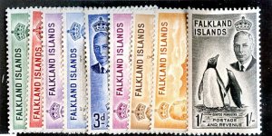 1952 Falkland Sc #107/15 mlh* cv.$70 ( 8984 BCXX5 )