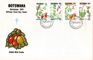 Botswana - 1979 Chrtistmas Edible Wild Fruit FDC SG 454-457