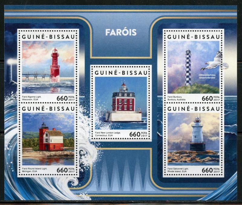 GUINEA BISSAU  2017  LIGHTHOUSES SHEET MINT NH