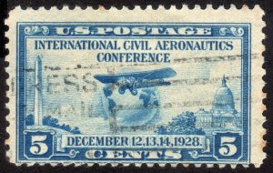 1928, US 5c, Airliner Ryan Brougham B-5, Used, Sc 650