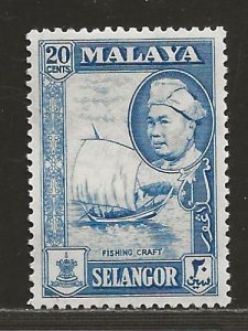 MALAYA - SELANGOR  SC# 108  FVF/MNH