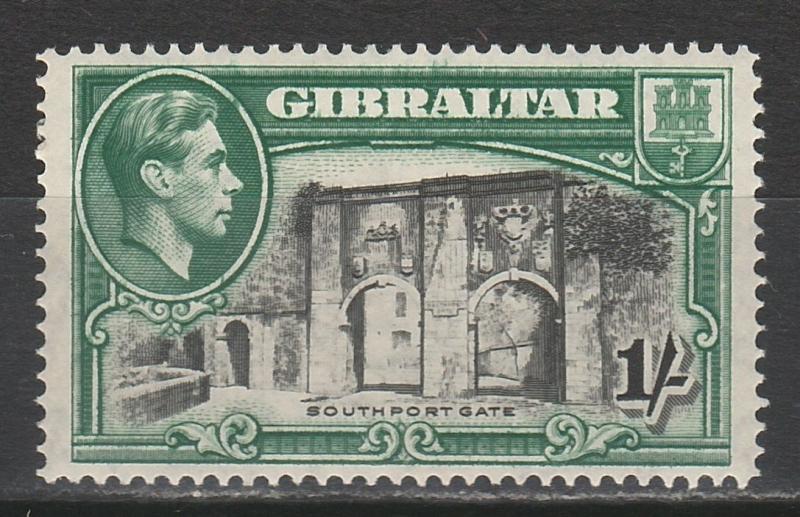 GIBRALTAR 1938 KGVI SOUTHPORT 1/- PERF 14