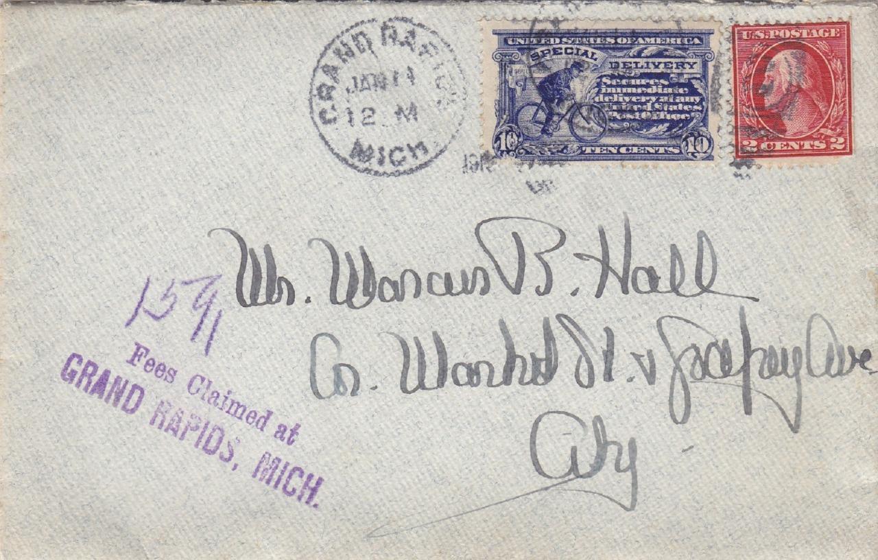 1912, Grand Rapids, MI, Local Delivery, Sc E8 (29118) United States