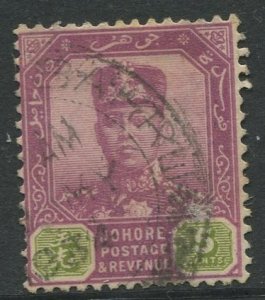 STAMP STATION PERTH Johore #107 Sultan Ibrahim Definitive  Wmk 4  Used 1921-1940