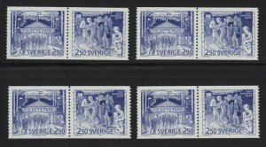 1991 SWEDEN Amusement parks MNH coil 4 pairs SG 1581-2 Mi 1672-3