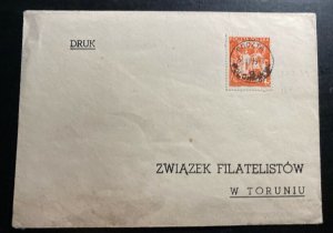 1939 Brzesc Poland Field Post Office Cover To Toruniu