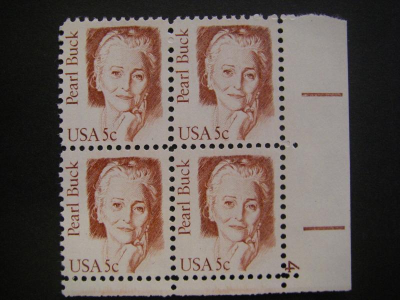 Scott 1848, 5c Pearl Buck, PB4 #4 LR, MNH Great Americans Beauty