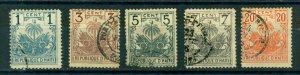 Haiti 1898 #38 & 40 - 43 U SCV(2024)=$7.10