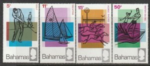 1968 Bahamas - Sc 272-5 - MNH VF - 4 single - Sports