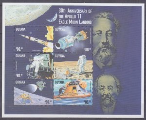 1999 Guyana 6607-6612KL 30th Anniversary Of Apollo 11 8,00 €