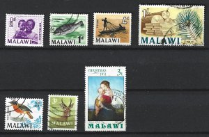 Malawi Mint & Used Mini Lot of 7 Different Stamps  2019 CV $2.45