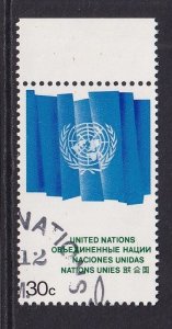 United Nations  New York  #270 cancelled 1976 UN flag 30c