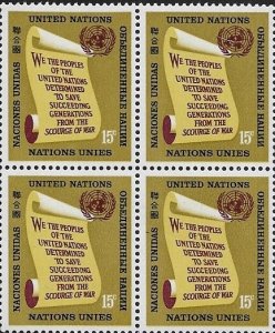 1965 United Nations NY Peace, Words and Emblem  SC# 146-149  Mint