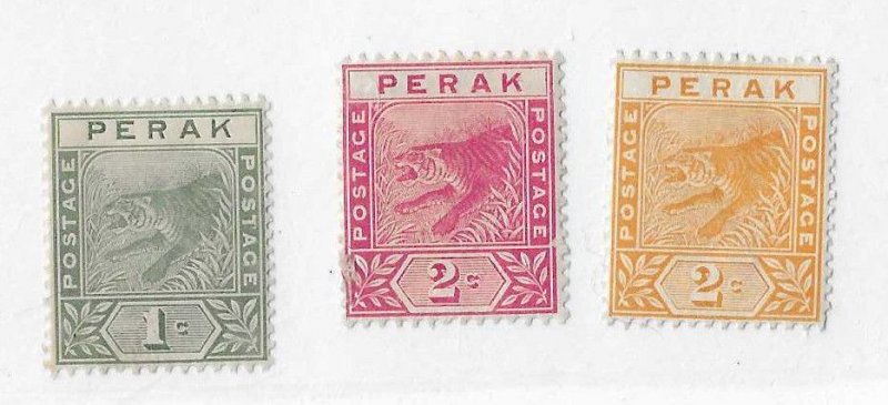 Malaya (Perak) Sc #42-44   OG / MH VF