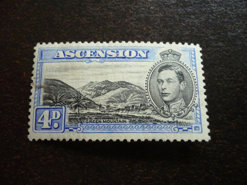 Stamps - Ascension - Scott# 44b - Used Part Set of 1 Stamp