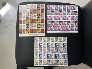 Easter Seals stamp sheet,1996, 1997, 2000