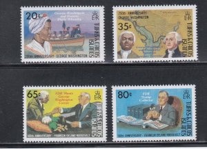 Turks & Caicos Islands # 522-525, George Washington & Roosevelt, Mint NH, 1/2