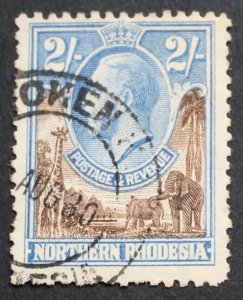 North Rhodesia 1925 GV Two Shillings SG 11 used