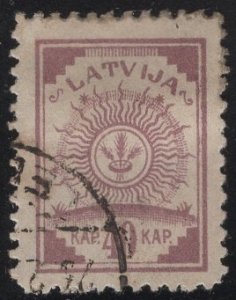 Latvia 1920-21 used Sc 79 40k Coat of Arms