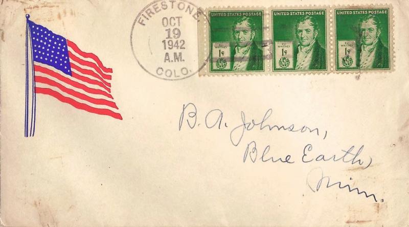 United States Colorado Firestone 1942 4b-bar  Flag Patriotic  Philatelic.