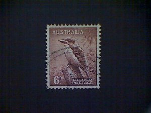 Australia, Scott #173, used (o), 1942, Kookaburra Bird, 6d, violet brown
