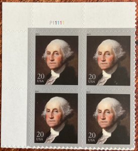 US #4504 MNH Plate Block of 4 UL George Washington 1.60 SCV $.80