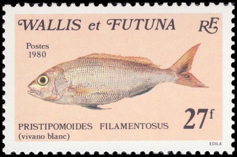 Wallis & Futuna Islands 1980 Sc 256-260 Fish CV $11.85