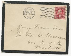 US 20th Century Mourning Cover Brooklyn, NY November 20, 1911