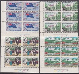 COOK IS 1965 Self Govt set plate blocks of 6 MNH...........................A5187