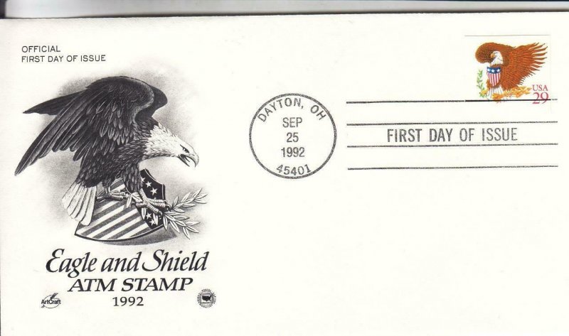 1992, Eagle & Shield, Artcraft/PCS, FDC (E8978)