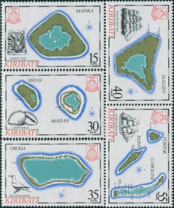 Kiribati 1986 SG256-260 Islands set MNH