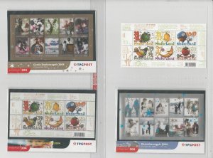 Netherlands Davo PTT Album, Mint NH Stamps & Sets, 18 Hingless Pages, 2003-07