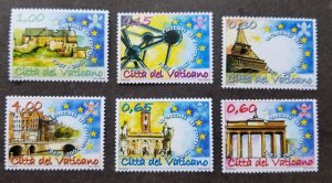 Vatican 50th Anniv Treaty Of Rome 2007 Eiffel Tower Gate Castle (stamp) MNH