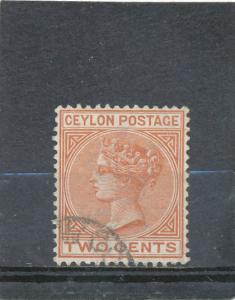 Ceylon QV 1883 2c pale brown SG146 FU