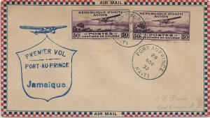 Port au Prince, Haiti to Kingston, Jamaica 1930 1st Flight (53860)