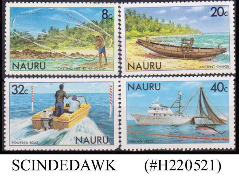 NAURU - 1981 FISHING / SHIPS / MARINE LIFE 4V MNH