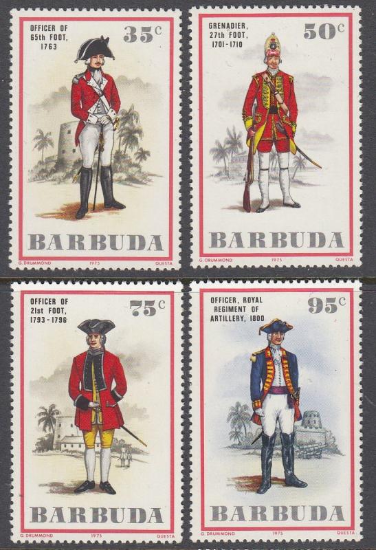 Barbuda 215-8 Military Uniforms mnh