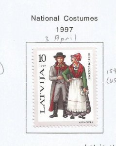 LATVIA - 1997 - National Costumes - Perf Single Stamp - Mint Lightly Hinged