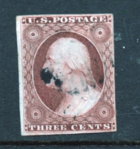 Scott# 10A used Orange Brown Recut Type 2 Scott Catalog $160