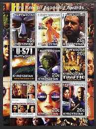 Kyrgyzstan 2001 The 73rd Academy Awards perf sheetlet #2 ...