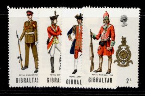 GIBRALTAR QEII SG240-243, complete set, NH MINT.