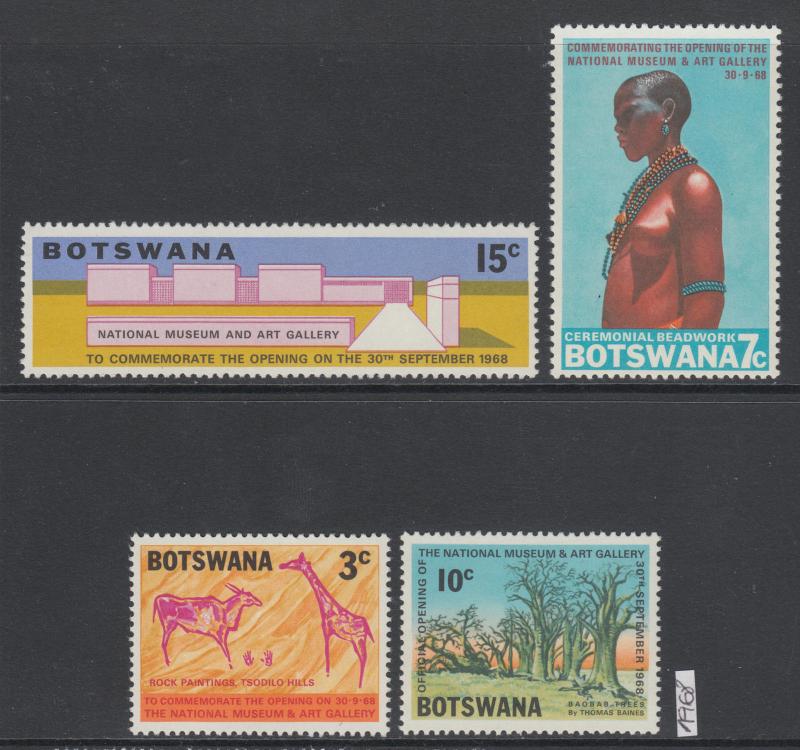 XG-AK895 BOTSWANA - Anniversaries & Events, 1968 Graffiti, Nature MNH Set