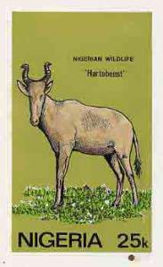 Nigeria 1984 Nigerian Wildlife - original hand-painted ar...