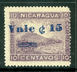 Nicaragua 1904 15¢/10¢ Momotombo Scott 176 Mint W623