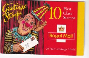 GB 10 x 1st CLASS BOOKLET MNH GREETING STAMPS WITH GREETING LABELS