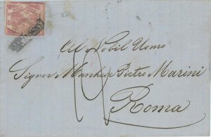 P0463 - ANTICHI STATI Napoli - Storia Postale - Sass# 11 Tavola II su BUSTA 1860