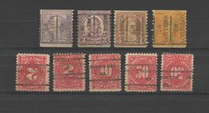 24 KANSAS CITY MO Precancels on Vintage U.S. Stamps