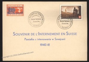 Switzerland WWII Internee Camp Monte Carasse Semintina Soldier Stamp Cov G107525