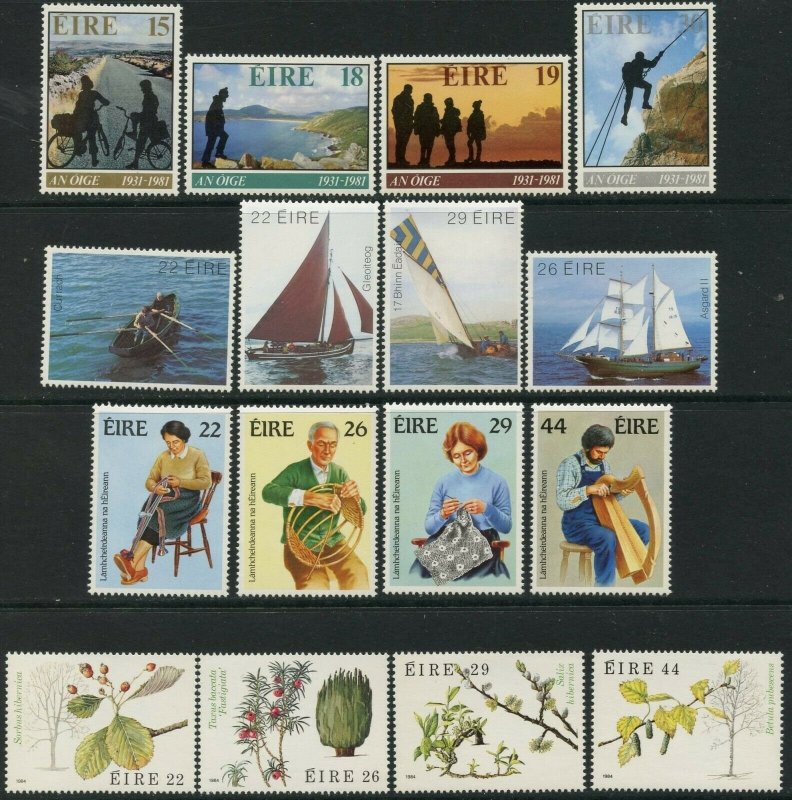 IRELAND Sc#498//702 1981-87 Seven Different Complete Sets OG Mint NH