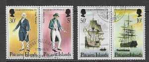 PITCAIRN ISLANDS SG167/70 1976 AMERICAN REVOLUTION FINE USED